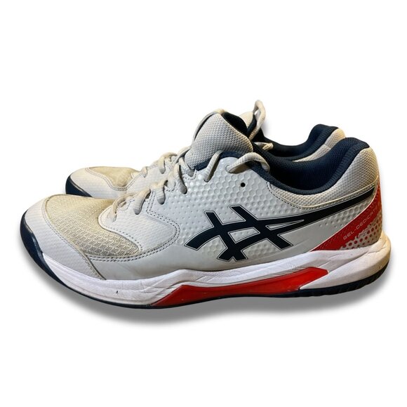 Asics Gel-Dedicate 8 Mens Tennis Shoes Size 9.5 White/Red - Picture 3 of 7